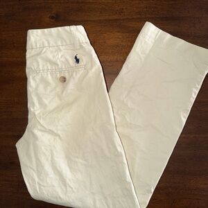 Polo Ralph Lauren Boys Khaki Pants 100% Cotton Flat Front Size 8 Straight Leg